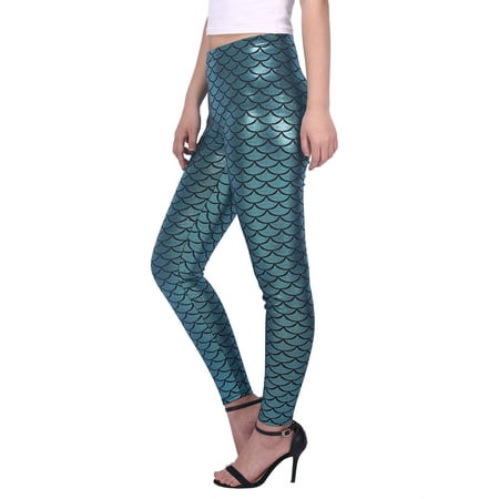 stretch glitter hde shiny leggings teal mermaid metallic pants fish xl scale womens dialog displays option button additional opens zoom