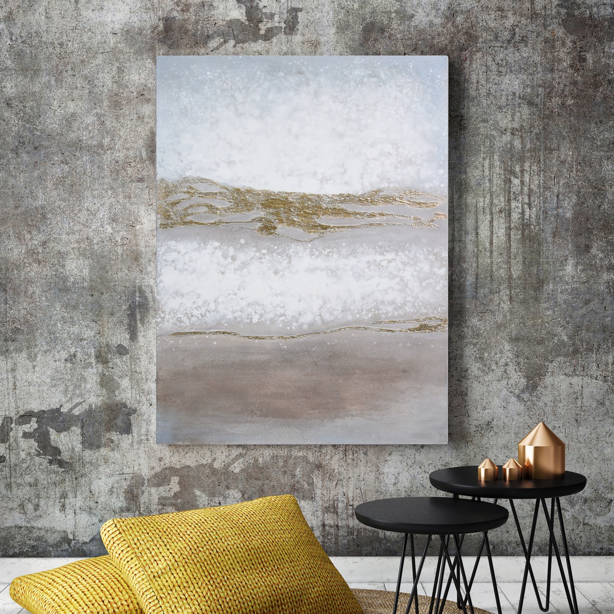 Empire Art Direct Golden Winter Textured Metallic Hand Painted Wall Art by Martin Edwards