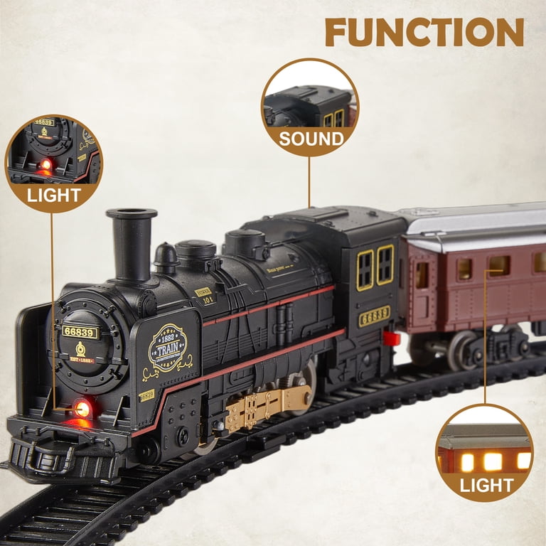 Lictin Electric Train Set with 5 Cars, 19 Track Pieces photo 8