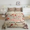 thumbnail image 2 of Manfei Red Sparrows 2pcs Bedding Comforter Set,Rustic Cabin Twin Comforter Sets,Tree Branches Breathable Bedding Set,Super Cozy Vintage Room Decor,Reversible, 2 of 8