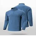thumbnail image 2 of 2 Pack Men's Quarter Zip Pullover Premium Fleece Lined Long Sleeve Golf Shirts Midweight Sweatshirts, 2 of 6