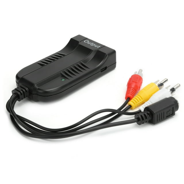 Adaptador convertidor de SVIDEO a HDMI CVBS Z51B compatible con alta resolución 720P 1080P Plug and Play