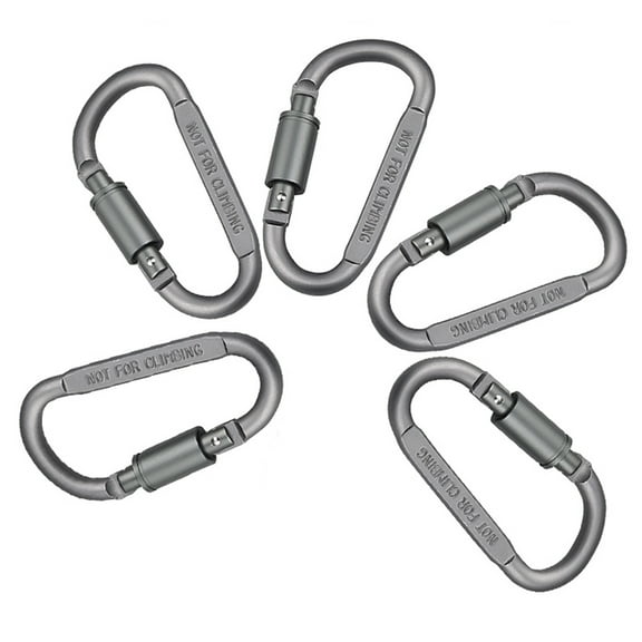 Masteelf 5pcs Heavy Duty D Shaped Lightweight Aluminum Screw Locking D rings