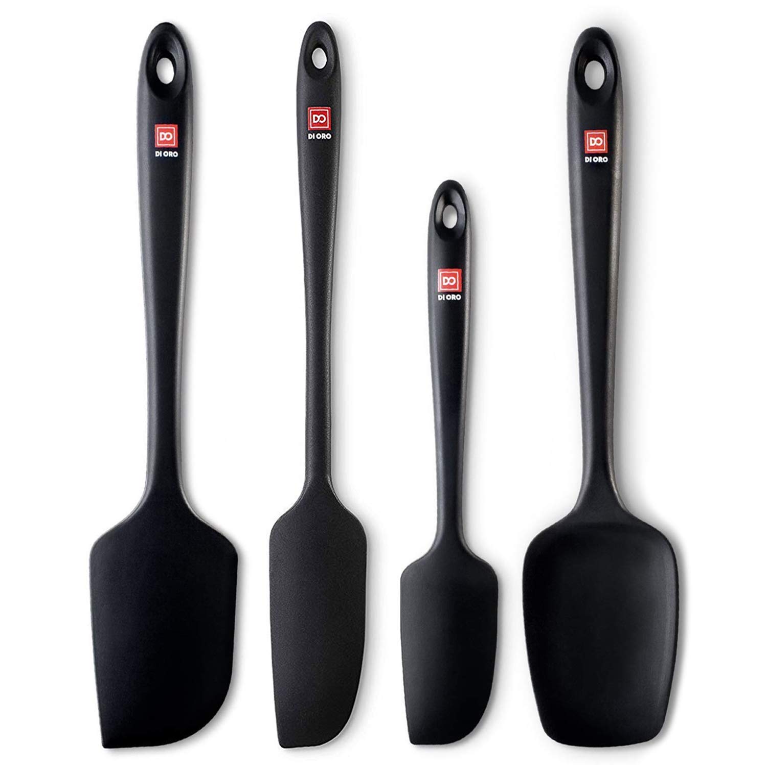 DI ORO Seamless Series 4Piece Silicone Spatula Set 600°F HeatResistant ProGrade Rubber