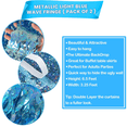 thumbnail image 3 of Fbasport Wavy Blue Foil Fringe Curtain,3.2x6.5 Feet (Pack of 2),Beach Party Decorations,Under The Sea Theme,Graduation Backdrop 2025 Wavy Water Foil Streamers for Birthday,Baby Shower,Party Decor, 3 of 6