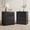 Black, variant on ASTUVIA 3-Tiers Fluted Nightstands Set of 2 for Bedroom, 24.4" H Modern End Table with Curved Profile Design,Natural
