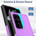 thumbnail image 5 of Decase Heavy-Duty Rugged Case for Samsung Galaxy S23 Ultra,Dual Layer Military Grade Drop Protection Anti-Fingerprint Anti-Scratch Hard Back Cover Silicone Bumper Shockproof Protective Case,Purple, 5 of 5