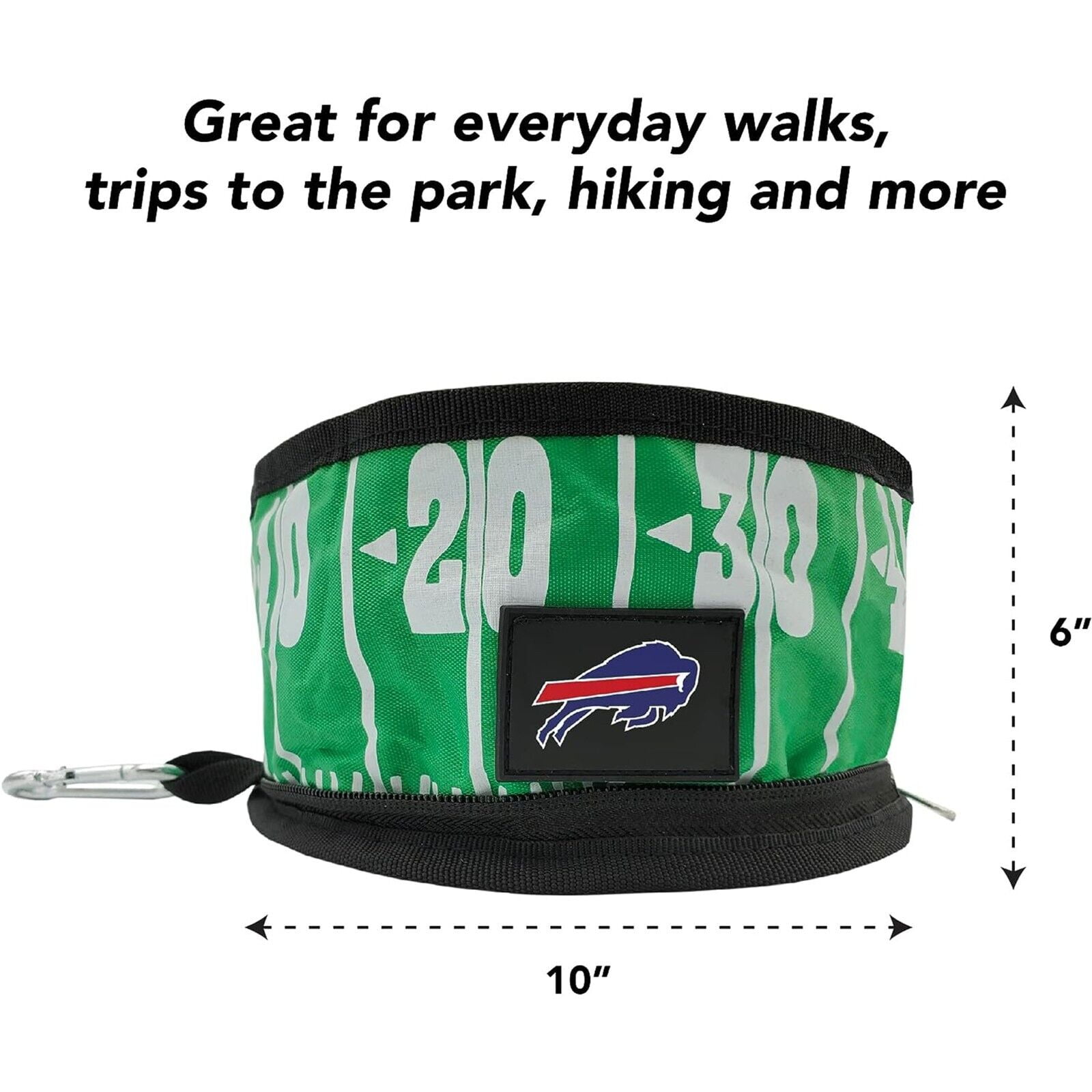 Pets First NFL Buffalo Bills Collapsible Dog Travel Bowl, Food and Water Bowl for Dogs, Best Portable & Lightweight Leak-Proof Dog Bowl for Travel