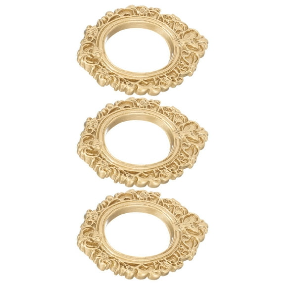 KAJNBN Mini Resin Picture Frame Golden 3Pcs 2.75X2.04X0.16In