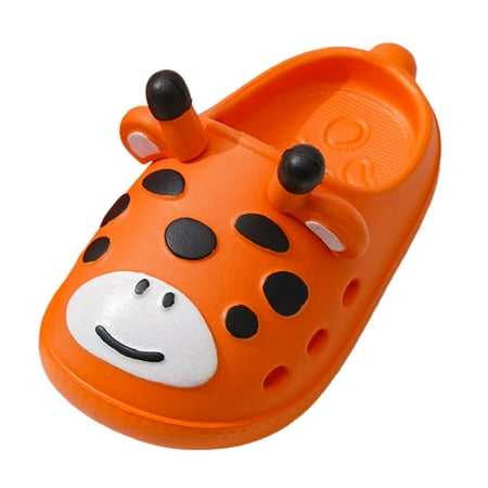 

Quealent Toddler Girls Shoes Bedroom Shoe Cartoon Slippers for Kids Toddler Slide Shower Bathroom Slippers Quick Drying Boot Slippers for Kids Orange 7.5