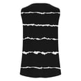 thumbnail image 5 of Womens Summer Casual Sleeveless Tank Tops Crewneck Stripes Printed Pleated Flowy Tunic Tops Loose Comfy Blouse T-Shirt Vest for Summer(M,Black A), 5 of 6