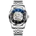 thumbnail image 1 of Relojes Reloj de pulsera mecánico automático para hombre | Correa de cuero | Movimiento dorado | Esfera esqueletizada de 45 mm | Resistente al agua y a los arañazos | Regalo elegante para, 1 of 6