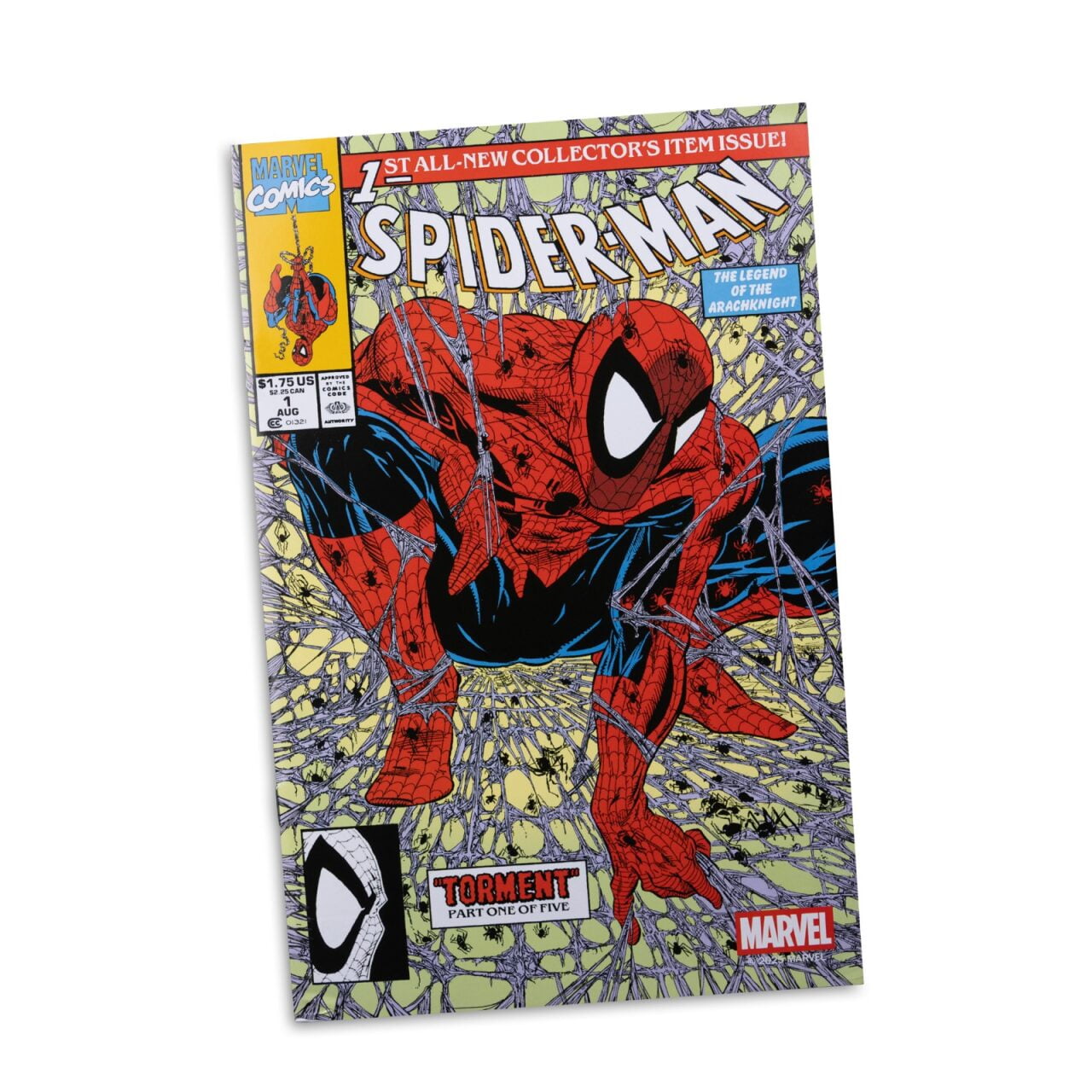 Marvel Spider-Man (Black Suit) 1:6th Scale Collectible with Scene (Spider-Man #1) (Platinum Edition) - McFarlane Toys