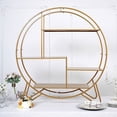 thumbnail image 4 of BalsaCircle 4 feet Gold Large Round Metal Cake Dessert Display Stand Wedding Arch Backdrop Party, 4 of 8