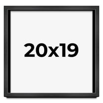 20x19 Frame Black Charcoal Grey Wood Textured Picture Frame | 0.75 Inch Moulding Width | Gunmetal