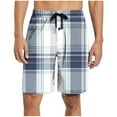 thumbnail image 2 of SOOMLON Mens Pajamas Shorts Big and Tall Drawstring Boxer Shorts Comfywear Plaid Sleepwear Casual Bottoms with Pockets, 2 of 6