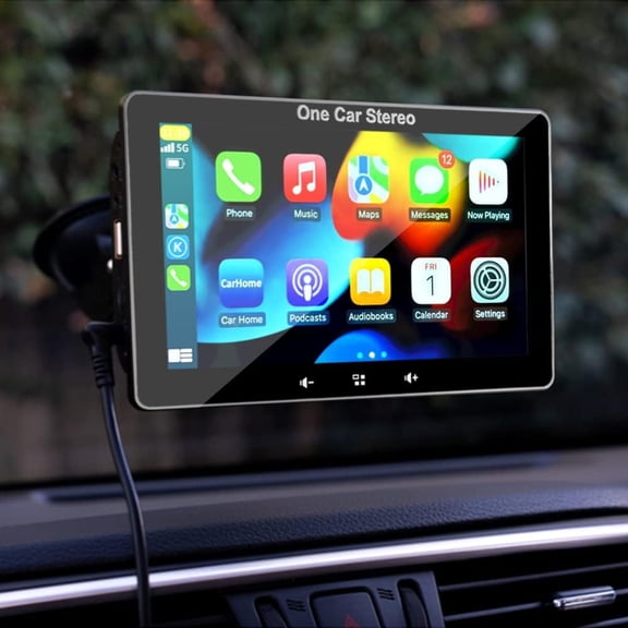 Polarlander Wireless CarPlay/Android Auto Stereo Touchscreen 2 Built-in Speakers 7 Inches