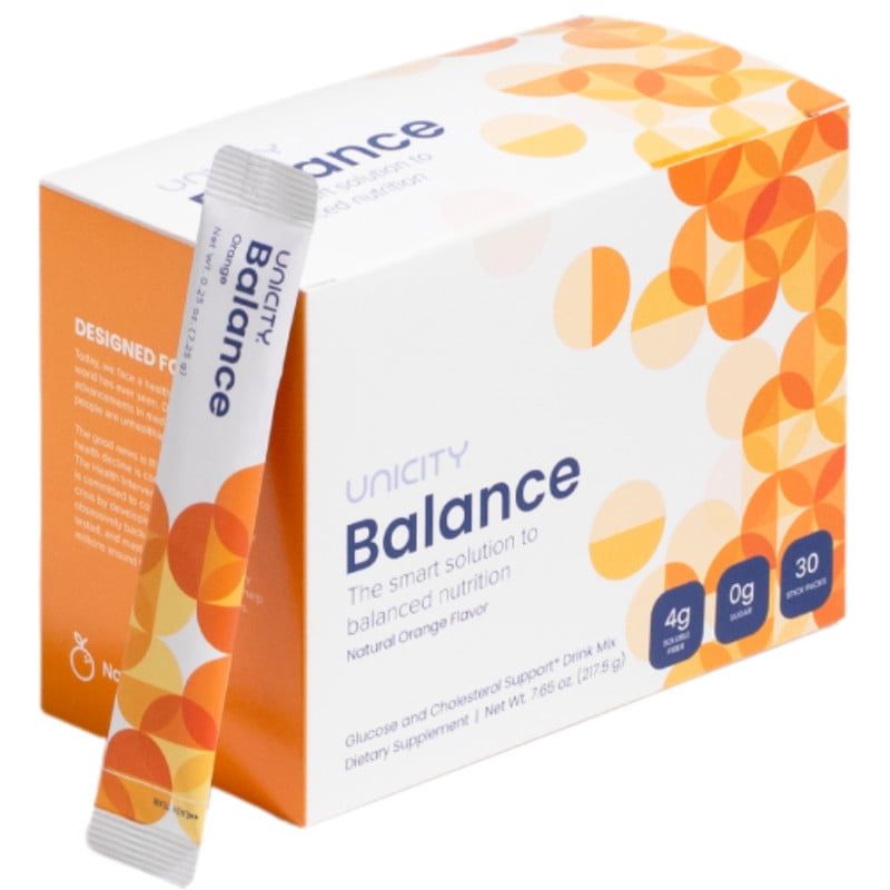UNICITY DUO TEA Chi-Oka Matcha Green Tea Natural Green Apple Flavor 30 Packets with Balance Natural Orange Flavor 30 Packets