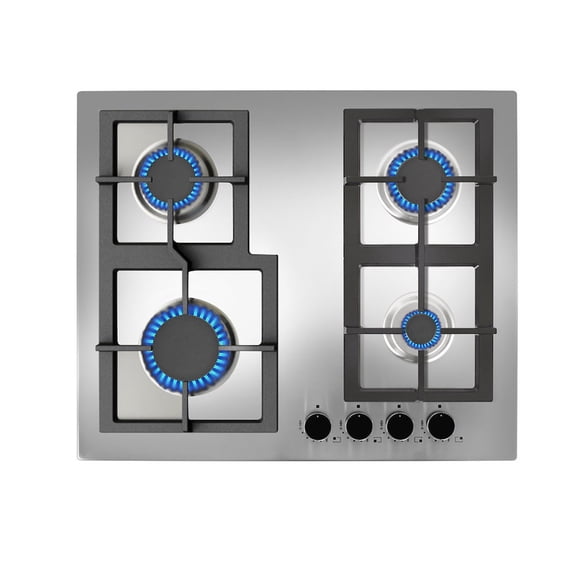 Parrilla a gas Teka Easy EP 60 4G AI stainless steel 110V Teka EFX 60.1 4G AI AL DR CI para empotrar de 4 quemadores en acero inoxidable