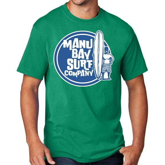 Men's Manu Bay SURFER DUDE T-shirt, XL Kelly Green