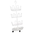 thumbnail image 2 of Lipstore Revolving Shoe Tree Freestanding Shoe Display with Wheels Shoe Storage Organizer White Three Layers, 2 of 8