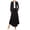 Navy, variant on Women's 2-Piece Solid Set Open Front Blazer and Matching Long Skirt