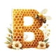 thumbnail image 3 of Colgante de panal pequeño con 26 letras en inglés para bebé volador, colgante plano de acrílico para coche, colgante decorativo para el hogar con abejas Akmoler, 3 of 8