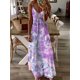 thumbnail image 2 of Nuevos vestidos de verano sin mangas con cuello halter para mujer, vestidos sexis con tirantes finos y estampado tie-dye, vestidos largos para vacaciones en la playa en Hawái 2024., 2 of 5