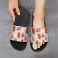 thumbnail image 6 of GZHJMY Stylish Slides for Women Men, Red Strawberry Soft Flexible Slip-on Sandals Slippers, 6 of 7