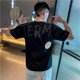thumbnail image 2 of Ropa de calle de alta calidad, camisetas para hombre, camisetas para hombre, camisetas elásticas de estilo hip hop, sueltas, a la moda, con estilo, a rayas, para fiesta, M, 2 of 5