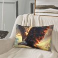 thumbnail image 5 of Lsque Golden Sky Bald Eagle Pattern Pillow Case – Soft & Cozy Throw Pillow Cover, Hypoallergenic Cushion Case for Sleeping Women with Envelope Closure-14"x20", 5 of 6