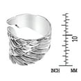 thumbnail image 5 of Aeravida Guardian Angel Wing Wrap Around Sterling Silver | Delicate Wedding Rings For Women | Trendy Comfort Fit Silver Rings for Women | Angel Wing Ring Gift for Women, Men Ring-10, 5 of 6