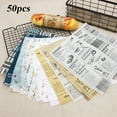 thumbnail image 3 of 50PCS Sandwich Waterproof Baking Grease-proof Bread Oil-paper Wrappers Wax Paper 8, 3 of 7