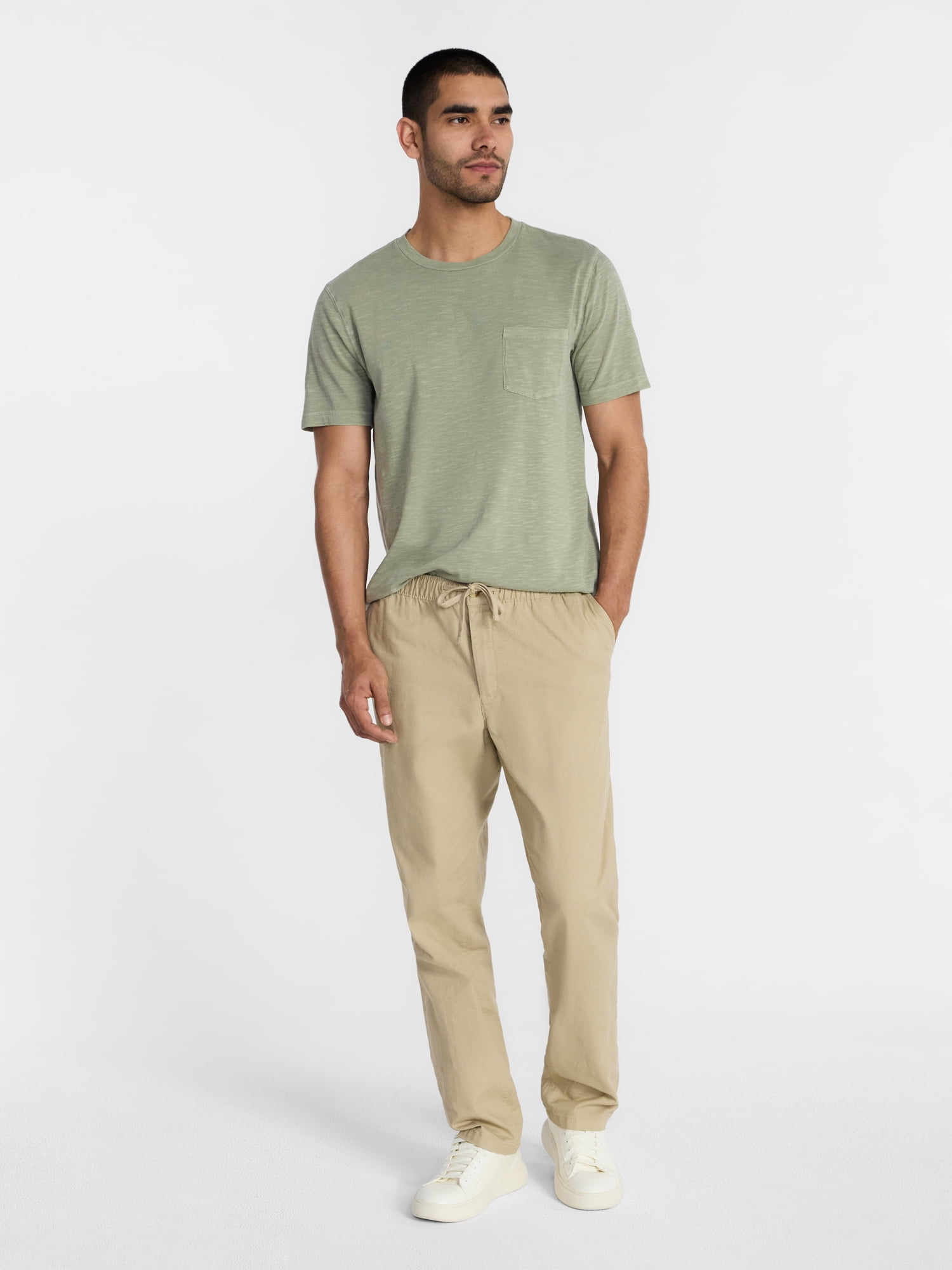 George Men's and Big Men's Slub Pocket Tee with Short Sleeves, Size XS-3XL