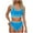 Light Blue, variant on Bigersell Womens High Waisted Bikini Sets, Color Block Two Piece Swimsuits, Sporty Bathing Suits for Women Trendy Crop Tops Swimsuits Sets Beach Vacation Swimwear Green-1 S