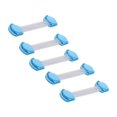 thumbnail image 1 of 5 cerraduras de seguridad para armarios de bebé, correas de seguridad para niños, cerraduras para cajones (azul), 1 of 7