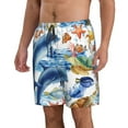 thumbnail image 2 of Kll Marine Animals Men'S Casual Summer Beach Shorts Hawaiian Shorts With Pockets-3x-Large, 2 of 9