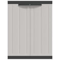 thumbnail image 3 of vidaXL Armoire de Rangement d'Extérieur Grise et Noire 65x37x85 cm PP, 3 of 5