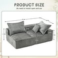 thumbnail image 7 of Cloud Comfort 2-Seater Chenille Sofa with Memory Foam & Throw Pillows – Breathable, No Assembly Required for Living Room & Apartment – Gray, 7 of 7