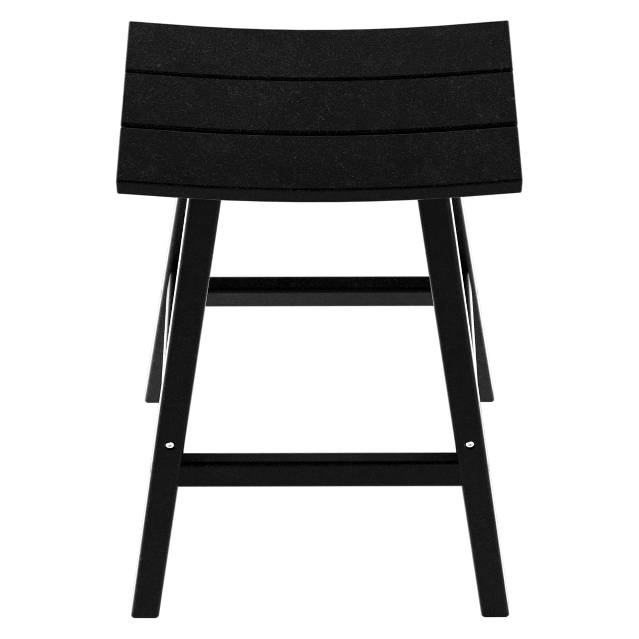 GARDEN 29" Inches Adirondack Plastic Outdoor Bar Stools (Set of 2), Black
