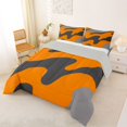 thumbnail image 2 of Homewish Orange Camouflage Full Size Comforter Sets,Classic Abstract Geometric Bedding Comforter Set,Light Gray Reversible,3 Pieces,1 Comforter and 2 Pillowcases, 2 of 7