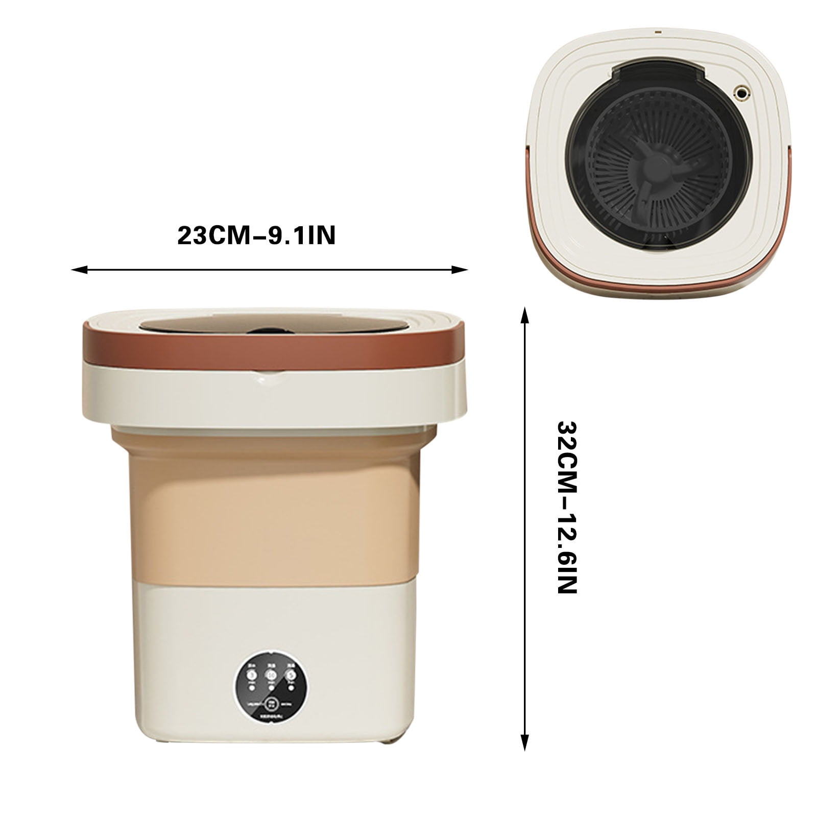 Anckoeil Folding Small Washing Machine Underwear Washing Machine Portable Can Dehydration Dormitory Students Travel Home