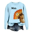 thumbnail image 2 of Hoodies For Women Graphic Oversized Sweatshirt Thanksgiving Turkey Printed Long Sleeve Crew Neck Loose Fit Pullover, 2 of 4
