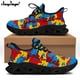 thumbnail image 1 of Noisydesigns - Zapatos planos de malla de verano para hombre, novedosos, con estampado de bandera, informales, ligeros, con texto personalizado, para correr al aire libre, 1 of 6