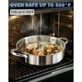 thumbnail image 2 of Cooks Standard Multi-Ply Clad 5.5 Quart Stainless Steel Sauté Pan, 12 Inch Deep Frying Pan Skillet with Lid, Induction-Ready Cooking Pan with Two Side Handles, Dishwasher & Oven Safe, 2 of 8
