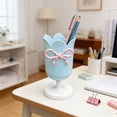 thumbnail image 1 of EGNMCR Student Tulips Bow Pencil Multifunctional Decorative Desktop Organiser Pencil Cup Plastics pen holder, 1 of 6