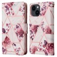 thumbnail image 2 of Compatible with iPhone 14 Premium Vintage PU Leather Magnetic Closure Case with Strap Flip Cover, 2 of 5