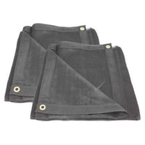 (2 Pack) 12'x20' Black 70% Shade Mesh Tarp for Outdoor w/ Grommets - 6 Oz Extra Durable Heavy Duty Mesh Tarps for Dump Truck, Rolloff Trucks - Netting Cloth Cover for Sun, Plant, Patio