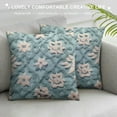 thumbnail image 3 of Nawypu Pack Lumbar Decorative Throw Pillow Cover Aquatic Blue Trellis Mina Pillowcase Porcelain Light Blue Cushion Cover Glacier Airy Light Blue Stylish Lumbar Pillow for Bed Outdoor, 3 of 5