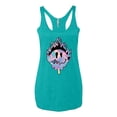 thumbnail image 2 of Wild Bobby Trippy Happy Face Women Tri-Blend Racerback Tank Top, 2 of 6